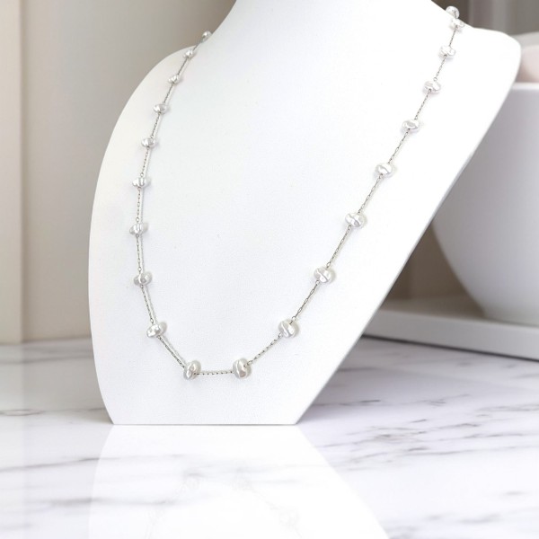 Κολιέ με Αλυσίδα και Πέρλες μακρύ Κολιέ με Αλυσίδα και Πέρλες μακρύ