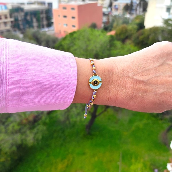 Βραχιόλι με Τιρκουάζ Μάτι Βραχιόλι με Τιρκουάζ Μάτι