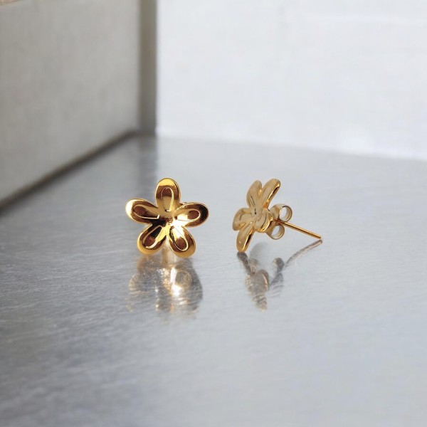 Σκουλαρίκια Χρυσά Λουλούδια Σκουλαρίκια Χρυσά Λουλούδια
