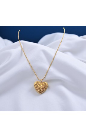 Κολιέ με Χρυσή Καρδιά Καπιτονέ