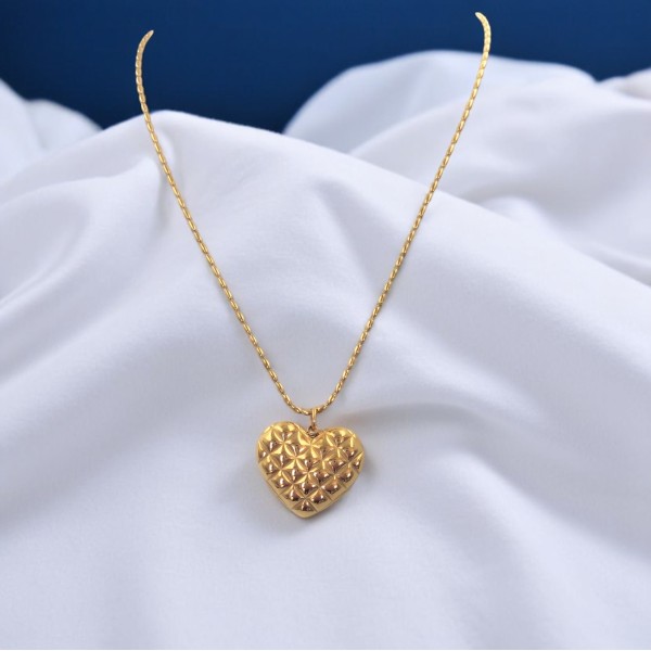 Κολιέ με Χρυσή Καρδιά Καπιτονέ