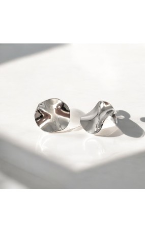 Σκουλαρίκια Άνεμος ασημί