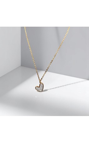 Κολιέ Ατσάλινο με Καρδιά από Φίλντισι