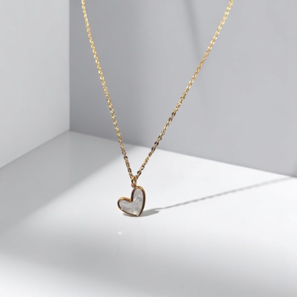 Κολιέ Ατσάλινο με Καρδιά από Φίλντισι Κολιέ Ατσάλινο με Καρδιά από Φίλντισι