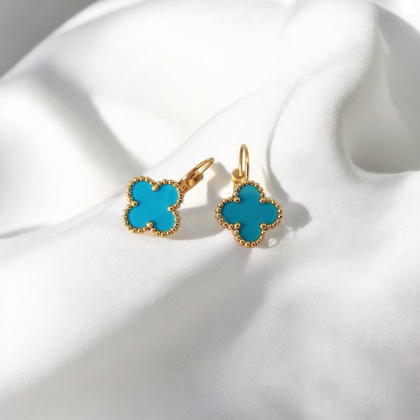 Σκουλαρίκια Κρεμαστά Τυρκουάζ Σταυρός Σκουλαρίκια Κρεμαστά Τυρκουάζ Σταυρός