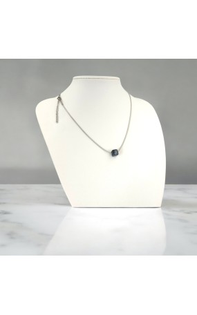 Κολιέ με Μαυρο Κύβο