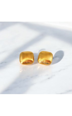 Σκουλαρίκια Ριγέ  χρυσό