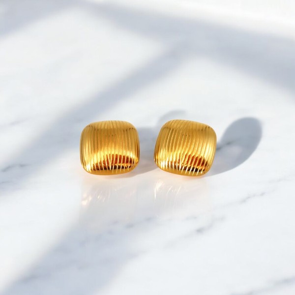 Σκουλαρίκια Ριγέ χρυσό Σκουλαρίκια Ριγέ χρυσό