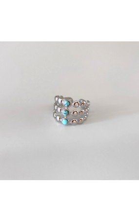 Δαχτυλίδι Ατσάλινο Τυρκουάζ