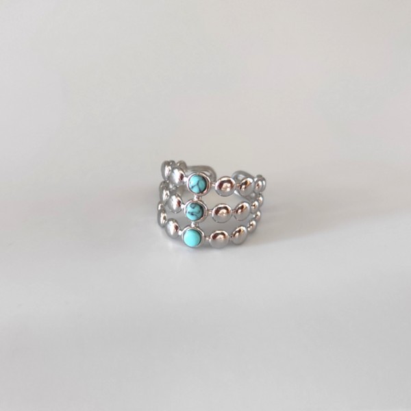 Δαχτυλίδι Ατσάλινο Τυρκουάζ Δαχτυλίδι Ατσάλινο Τυρκουάζ
