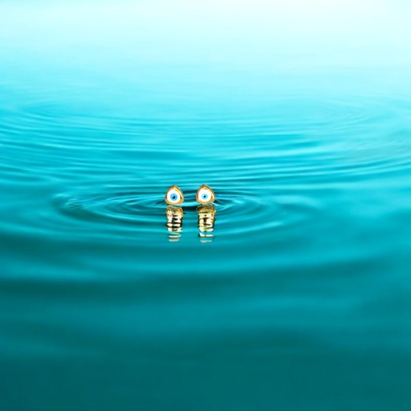 Τριγωνικά Σκουλαρίκια Μάτι Τριγωνικά Σκουλαρίκια Μάτι